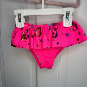 NWOT Lemon Kiss 2T Girls Hot Pink Rainbow Mermaid Bikini Bathingsuit Bottom